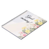 Romantic cottage flowers wallpaper notitieboek (Linkerzijde)