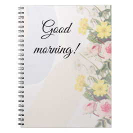 Romantic cottage flowers wallpaper notitieboek