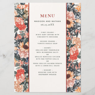  Romantic Cottcore Floral Wedding Menu