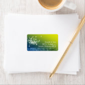 Romantic Country Dandelion Wedding Address Etiket (Insitu)