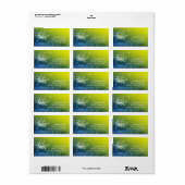 Romantic Country Dandelion Wedding Address Etiket (Full Sheet)