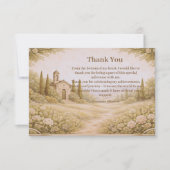 Romantic Countryside Floral Birthday Bedankkaart (Voorkant)