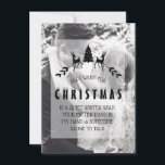 Romantic Couple Aangepaste kerstkaart voor foto's Kaart<br><div class="desc">Calligrafisch meest aantrekkelijke kerstfoto-kaart</div>