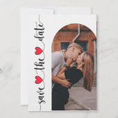 Romantic Couple Afbeelding in Arch sparen de Kaart (Voorkant)