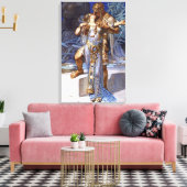 -Romantic Couple Anthony en Cleopatra Kiss Canvas Afdruk (Insitu (Woonkamer))