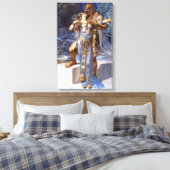 -Romantic Couple Anthony en Cleopatra Kiss Canvas Afdruk (Insitu (Slaapkamer))
