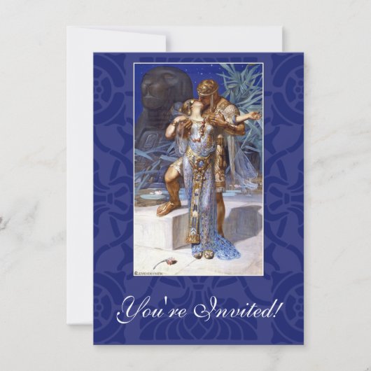 -Romantic Couple Anthony en Cleopatra Kiss Kaart (Voorkant)