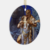 -Romantic Couple Anthony en Cleopatra Kiss Keramisch Ornament (Rechts)