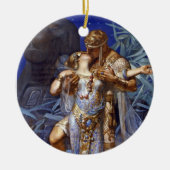 -Romantic Couple Anthony en Cleopatra Kiss Keramisch Ornament (Voorkant)