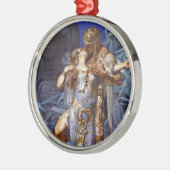 -Romantic Couple Anthony en Cleopatra Kiss Metalen Ornament (Links)