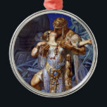 -Romantic Couple Anthony en Cleopatra Kiss Metalen Ornament<br><div class="desc">Klassieke Anthony en Cleopatra Kissing en in Love De klassieke liefhebbers Anthony en Cleopatra zijn misschien 's werelds beroemdste koppel in liefde. Dit prachtige afbeelding van liefhebbers van Anthony en Cleopatra werd in 1902 gecreëerd door beroemde illustrator J.C. Leyendecker. De twee geliefden zijn verweven, ze staat voor hem, ze staan...</div>