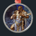 -Romantic Couple Anthony en Cleopatra Kiss Metalen Ornament<br><div class="desc">Klassieke Anthony en Cleopatra Kissing en in Love De klassieke liefhebbers Anthony en Cleopatra zijn misschien 's werelds beroemdste koppel in liefde. Dit prachtige afbeelding van liefhebbers van Anthony en Cleopatra werd in 1902 gecreëerd door beroemde illustrator J.C. Leyendecker. De twee geliefden zijn verweven, ze staat voor hem, ze staan...</div>