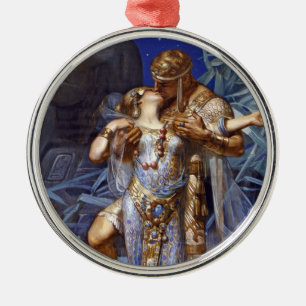 -Romantic Couple Anthony en Cleopatra Kiss Metalen Ornament