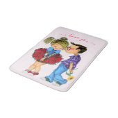 Romantic Couple Bath Mat - Love (Gekanteld)