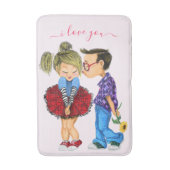 Romantic Couple Bath Mat - Love (Voorkant Verticaal)