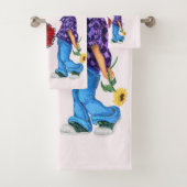 Romantic Couple Bath Towel Set - Love Bad Handdoek (Insitu)