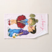 Romantic Couple Bath Towel Set - Love Bad Handdoek (Handdoek)
