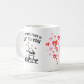 Romantic Couple Coffee Mug – Lovers Koffiemok (Voorkant links)