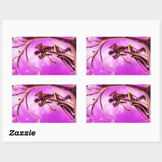 Romantic Couple Dance the Tango Rechthoekige Sticker (Vel)