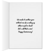 Romantic Couple Embrace Funny Sepia Jubileum (Binnen (Rechts))