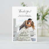 Romantic Couple Flat Thank You Card Bedankkaart (Staand voorkant)