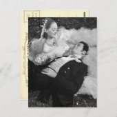 Romantic Couple Frans Briefkaart (Voorkant / Achterkant)