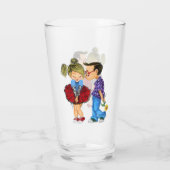 Romantic Couple Glass - Liefde Glas (Achterkant)