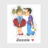 Romantic Couple Love Sticker - Kiss (Vel)
