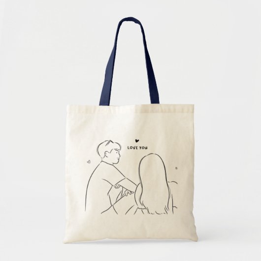  Romantic Couple Love Tote Bag – Perfect Gift  (Voorkant)