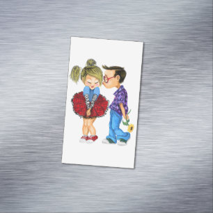 Romantic Couple Love Valentijnsdag Magnet Kiss Magnetisch Visitekaartje