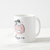 Romantic Couple Mug | Love Coffee Cup for Couples Koffiemok (Voorkant rechts)
