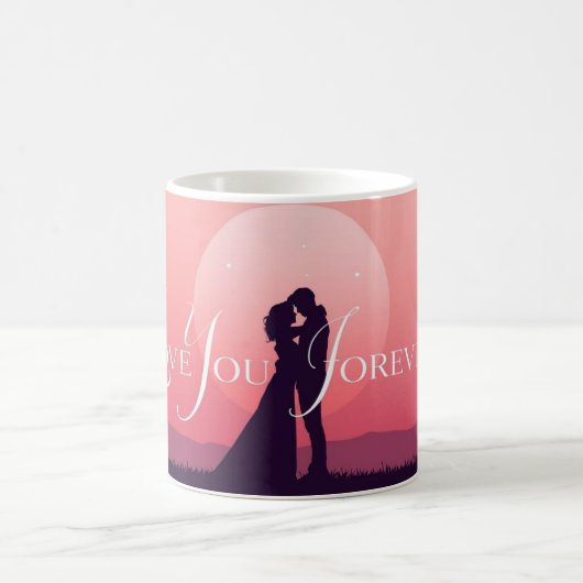 Romantic Couple Mug | “Love You Forever” Koffiemok (Center)
