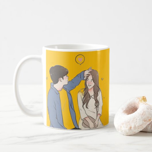 Romantic Couple Mug Perfect Love Gift for Couples Koffiemok (Met donut)