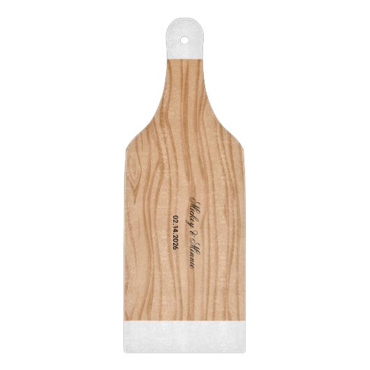 Romantic Couple Name Engraved Cutting Board Snijplank (Voorkant)