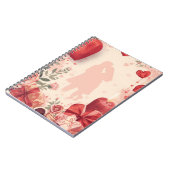 Romantic Couple Notebook Valentine Gift with Ros Notitieboek (Linkerzijde)