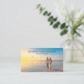 Romantic Couple on Beach, reisagent Visitekaartje (Staand voorkant)