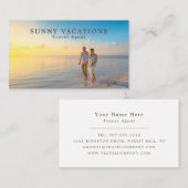 Romantic Couple on Beach, reisagent Visitekaartje (Voorkant / Achterkant)