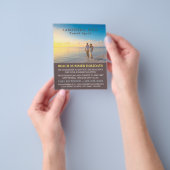 Romantic Couple on Beach, Travel Agent Advert Flyer (Hand)