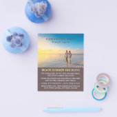 Romantic Couple on Beach, Travel Agent Advert Flyer (Enkel)