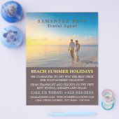 Romantic Couple on Beach, Travel Agent Advert Flyer (Enkel)