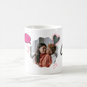 Romantic Couple Photo Mug Magische Mok (Center)