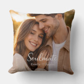 Romantic Couple Photo Personalized Cushion Gift Kussen (Voorkant)