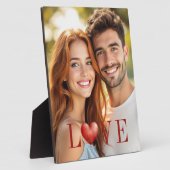 Romantic Couple Red Heart Photo Display Fotoplaat (Zijkant)