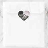 Romantic Couple  Retro Foto Elegant Love Hart Sticker (Tas)