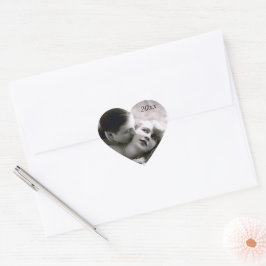 Romantic Couple  Retro Foto Elegant Love Hart Sticker