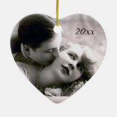 Romantic Couple  Retro Foto Elegant Love Keramisch Ornament (Achterkant)