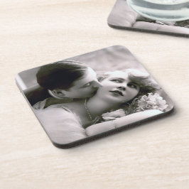 Romantic Couple  Retro Foto Elegant Love Onderzetter