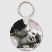 Romantic Couple Retro Foto Elegant Love Sleutelhanger (Voorkant)