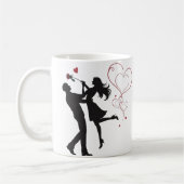 Romantic Couple Silhouette Love – Heart Valentine Koffiemok (Links)