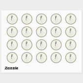 Romantic Couple Silhouette Wedding Sticker Seal (Vel)
